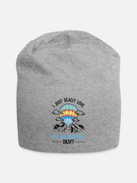 Montgolfière cadeau vol en montgolfière - Bonnet en jersey - gris chiné