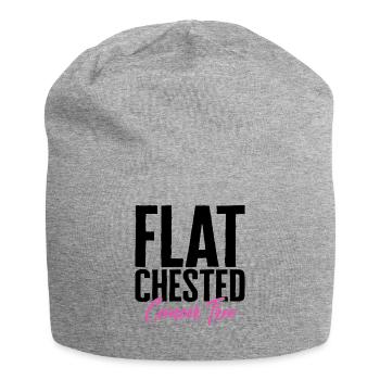 Chemise de sensibilisation au cancer du sein, poitrine plate - Bonnet en jersey - gris chiné - Devant