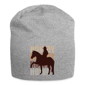 Salut! Western Rider Salutation et plaisir - Bonnet en jersey - gris chiné - Devant