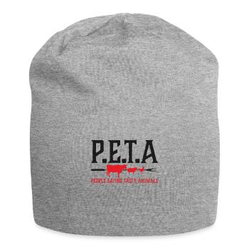 Viande à griller pour barbecue PETA Griller Mangeur de viande - Bonnet en jersey - gris chiné - Devant