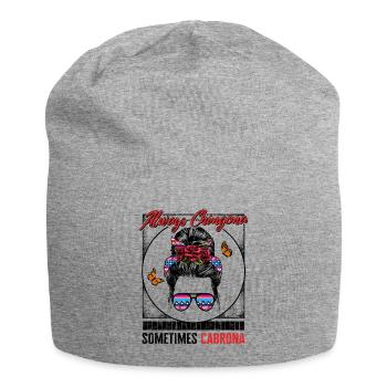 Chemise Latina, toujours Chingona parfois Cabrona - Bonnet en jersey - gris chiné - Devant