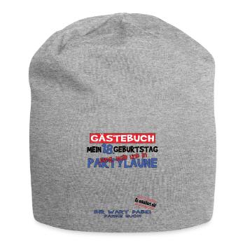 18. Geburtstag Mädchen & Junge Gästebuch - Jersey-Beanie - Grau meliert - Vorne
