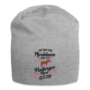 Freiberger Pferd Glitzer - Jersey-Beanie - Grau meliert - Vorne