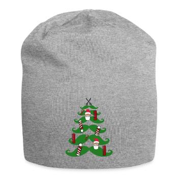 Salon de coiffure Noël - Bonnet en jersey - gris chiné - Devant