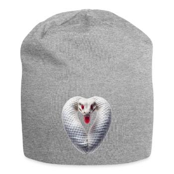 Serpent coeur corps Saint-Valentin Serpent étreinte - Bonnet en jersey - gris chiné - Devant
