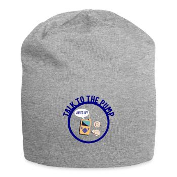 Diabetes Awareness Shirt, Talk To The Pump Tee, - Jersey Beanie - heather grey - Front