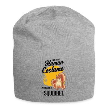 Déguisement Humain Écureuil Halloween - Bonnet en jersey - gris chiné - Devant