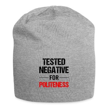 Politesse - élégance de caractère - Bonnet en jersey - gris chiné - Devant