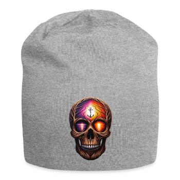 Dawn of Hope Totenkopf Shirt Rettungsleine und Solidarität - Jersey-Beanie - Grau meliert - Vorne