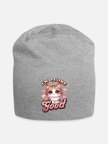 Drôle De Chat Dame, Chat Maman - Bonnet en jersey - gris chiné