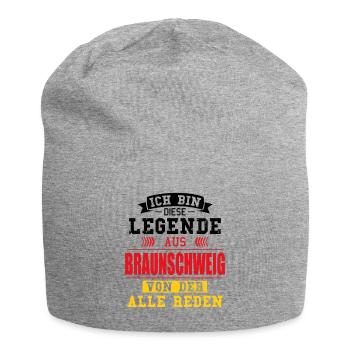 Stadt Braunschweig Deutschland Legende Spruch - Jersey-Beanie - Grau meliert - Vorne