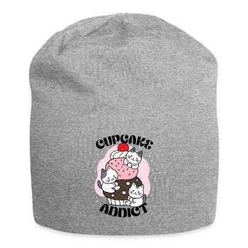 Cupcake addict - Jersey-Beanie - Grau meliert - Vorne
