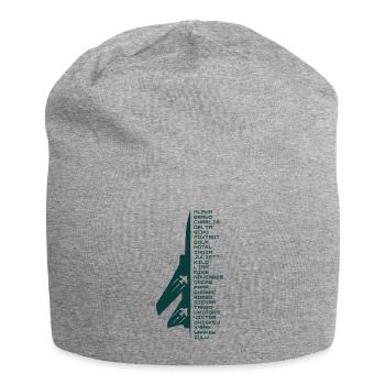 Alphabet phonétique - Bonnet en jersey - gris chiné - Devant