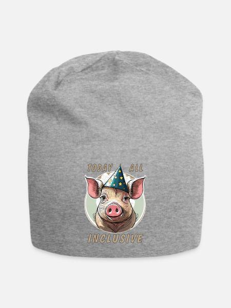 SCHWEIN TODAY ALL INCLUSIVE - Jersey-Beanie - Grau meliert