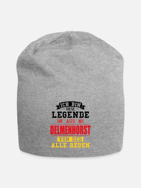 Stadt Delmenhorst Deutschland Legende Spruch - Jersey-Beanie - Grau meliert