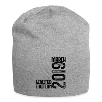 March 2019 Birthday Gift. March 2019. March - Jersey Beanie - heather grey - Front
