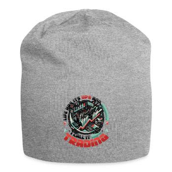 Aktien Börse Trading Chart - Lustiges Daytrader - Jersey-Beanie - Grau meliert - Vorne