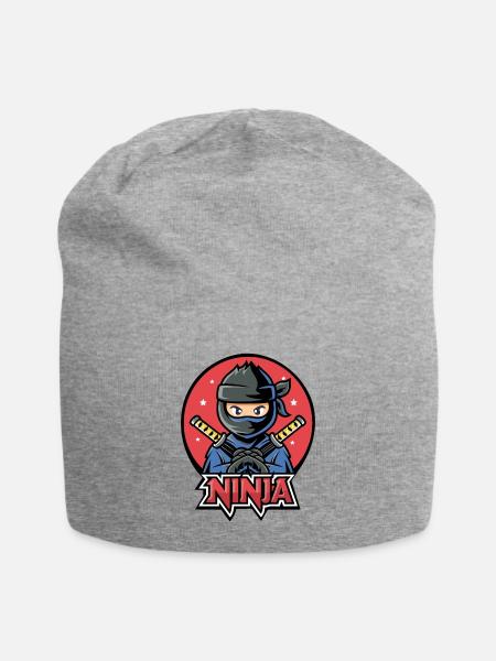 Ninja - Jersey-Beanie - Grau meliert
