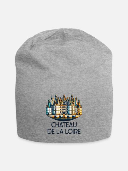 Majestueux Château de la Loire Souvenir de France - Bonnet en jersey - gris chiné