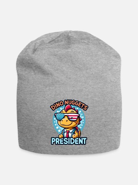 Dino Nuggets Präsident American USA Dinosaurier - Jersey-Beanie - Grau meliert