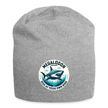 Megalodon Territory Alert | Ocean Shark Diving - Jersey Beanie - heather grey - Front