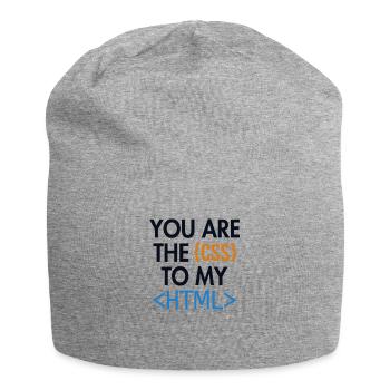 Vous êtes le CSS de mon HTML Developer Coder - Bonnet en jersey - gris chiné - Devant