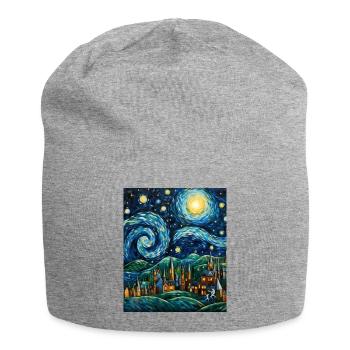 Weihnachts-Sternennacht-Shirt Bethlehem Star Art - Jersey-Beanie - Grau meliert - Vorne