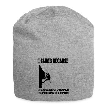 Climber, Mountaineering, Mountain Climbing, Climbing - Jersey Beanie - heather grey - Front