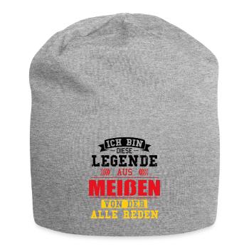 Stadt Meißen Deutschland Legende Spruch - Jersey-Beanie - Grau meliert - Vorne