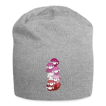 Lipstick Lesbische Pride LGBTQ süßer Roter Panda - Jersey-Beanie - Grau meliert - Vorne