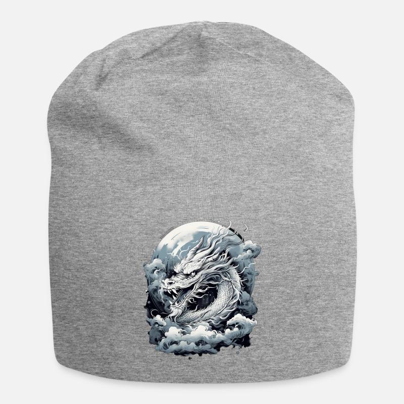 Dragon mythe du clair de lune - Bonnet en jersey - gris chiné
