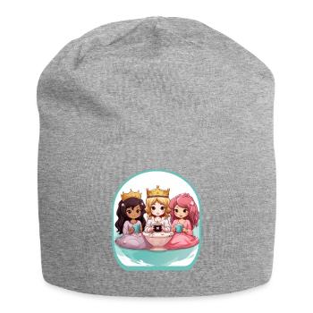 Kawaii Prinzessinnen Anime Niedliche Boba Tee Spiele - Jersey-Beanie - Grau meliert - Vorne
