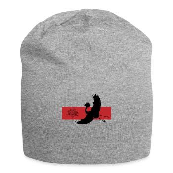 Grue et Lotus Harmony Symbolisme - Bonnet en jersey - gris chiné - Devant