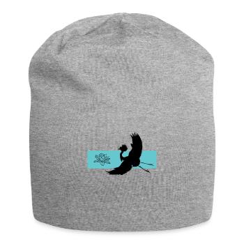 Grue et Lotus Harmony Symbolisme - Bonnet en jersey - gris chiné - Devant