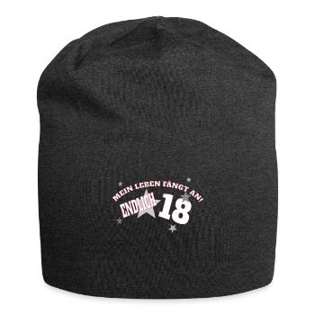 18. Geburtstag Mädchen & Junge Gästebuch - Jersey-Beanie - Anthrazit - Vorne