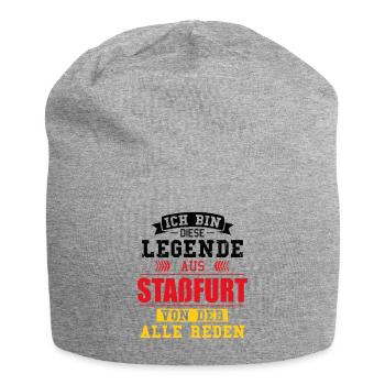 Stadt Staßfurt Deutschland Legende Spruch - Jersey-Beanie - Grau meliert - Vorne
