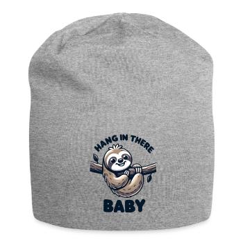 Faultier Hang In There - Jersey-Beanie - Grau meliert - Vorne