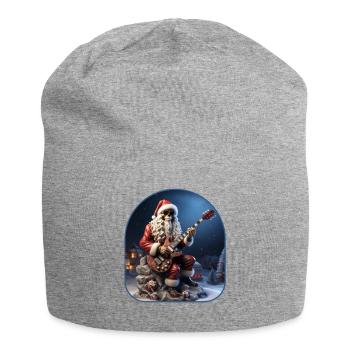 Weihnachtsmann Rocker Skelett Weihnachten gespenstische Feiertage - Jersey-Beanie - Grau meliert - Vorne