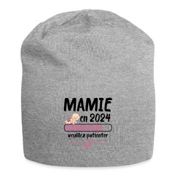 Cadeau Mamie Annonce Grossesse Grand Mère 2024 - Bonnet en jersey - gris chiné - Devant