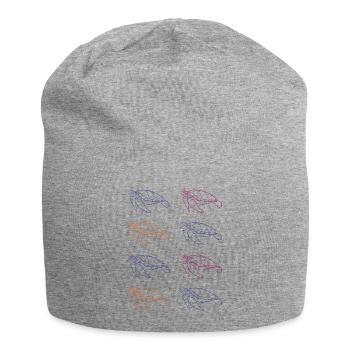 Turtle Family Ocean Love Environmental Protection - Jersey Beanie - heather grey - Front