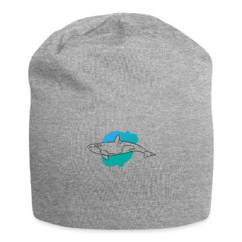 Ozeanischer Orca Silhouette Meeresliebe - Jersey-Beanie - Grau meliert - Vorne