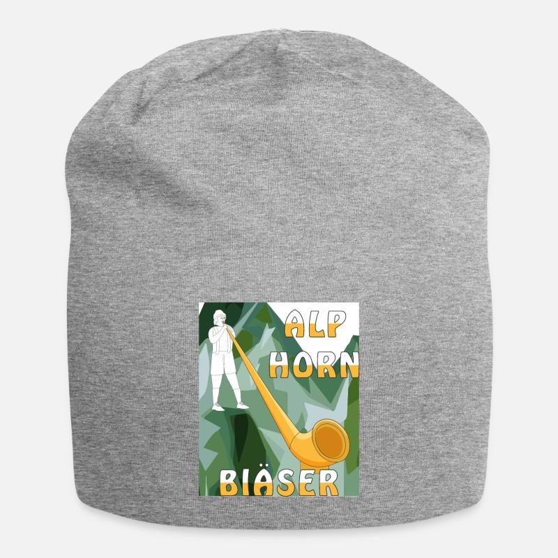 ALPHORN BLÄSER - Jersey-Beanie - Grau meliert