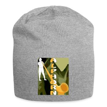ALPHORN - Jersey-Beanie - Grau meliert - Vorne