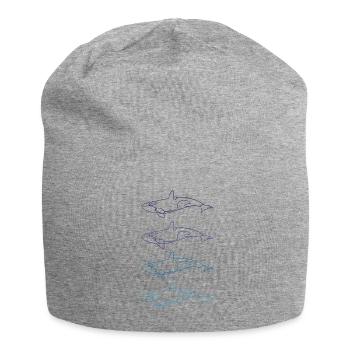 Cadeau de beauté de la mer de la famille d’orques - Bonnet en jersey - gris chiné - Devant