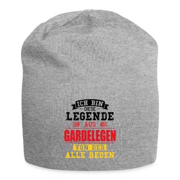 Stadt Gardelegen Deutschland Legende Spruch - Jersey-Beanie - Grau meliert - Vorne