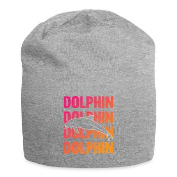 Style de typographie Dolphin Contour - Bonnet en jersey - gris chiné - Devant