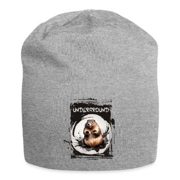 Underground Murmeltier - Jersey-Beanie - Grau meliert - Vorne