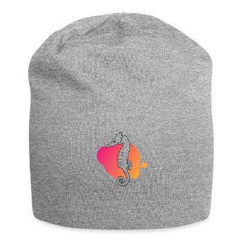 Seahorse Whisper Ocean Mystery - Jersey Beanie - heather grey - Front