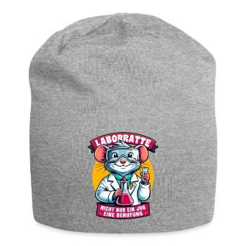 Laborratte – Chemie Humor mit Berufung - Jersey-Beanie - Grau meliert - Vorne