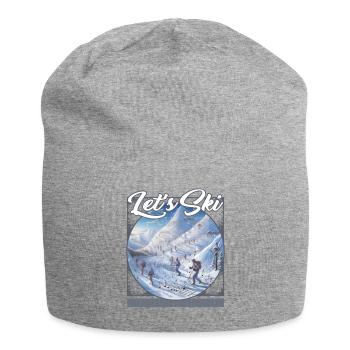 Let’s Ski Melodious Mountain Maneuvers Slope - Jersey Beanie - heather grey - Front